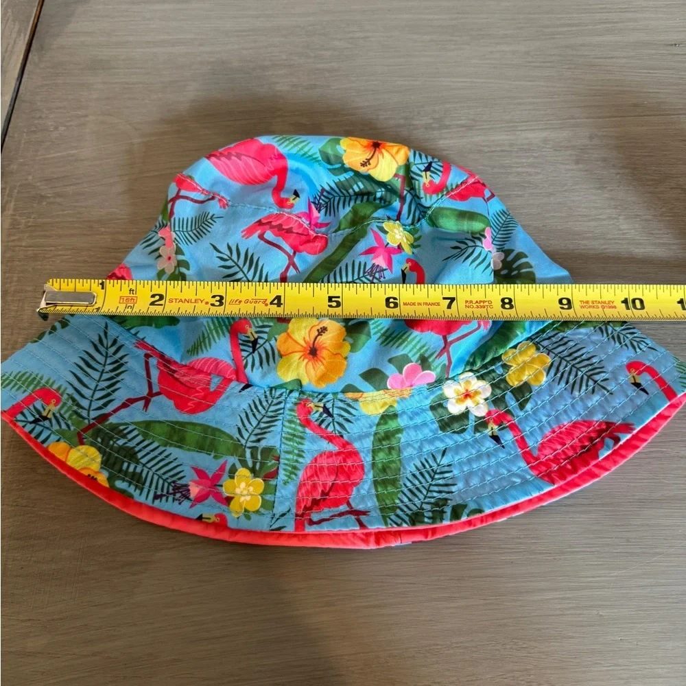 Floppy Tops Kids Beach Bucket Hat flamingo coral‎ girls